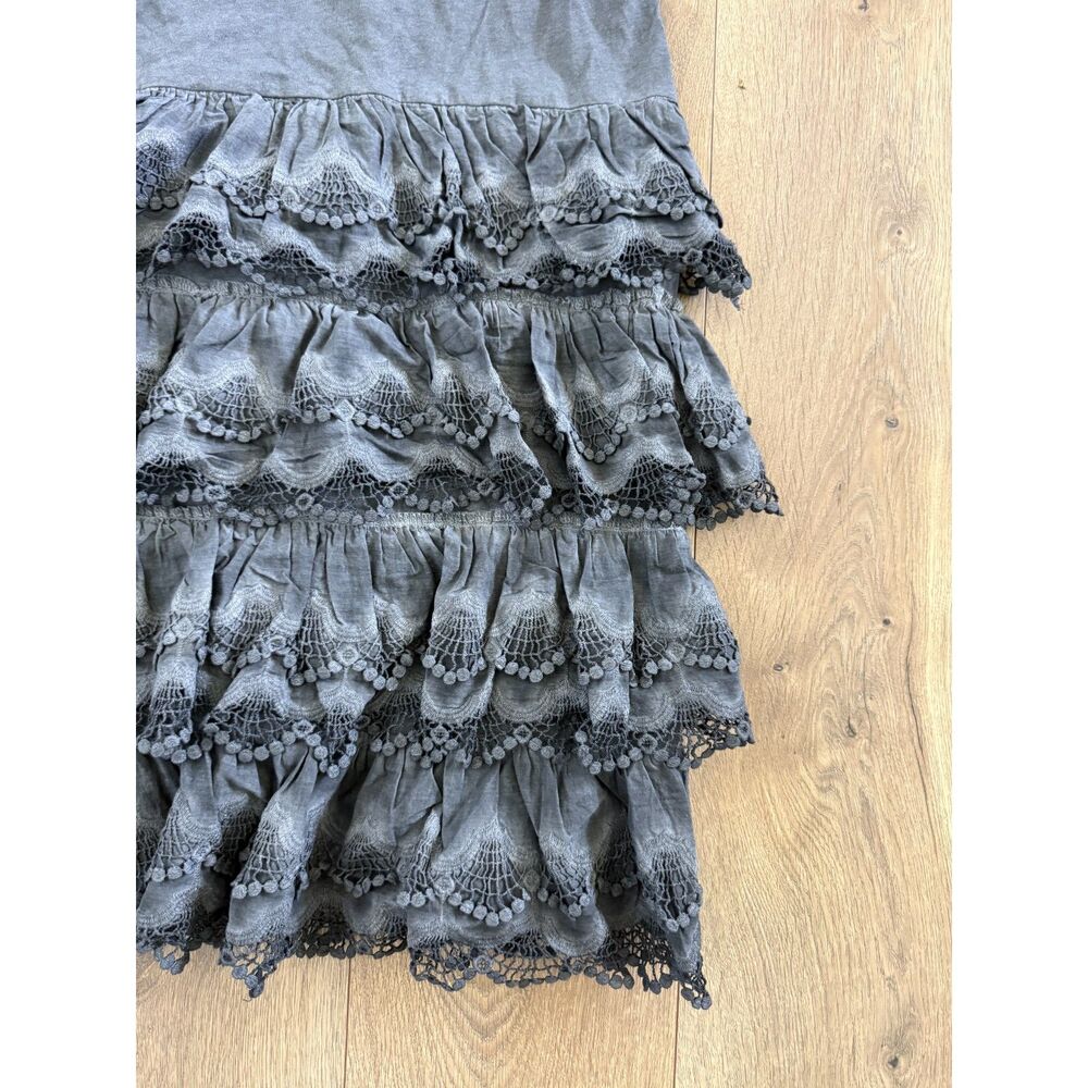 A RARE BIRD S/M NWT Handmade Vintage Ruffle Lagenlook Boho Slip Dress - Picture 4 of 10